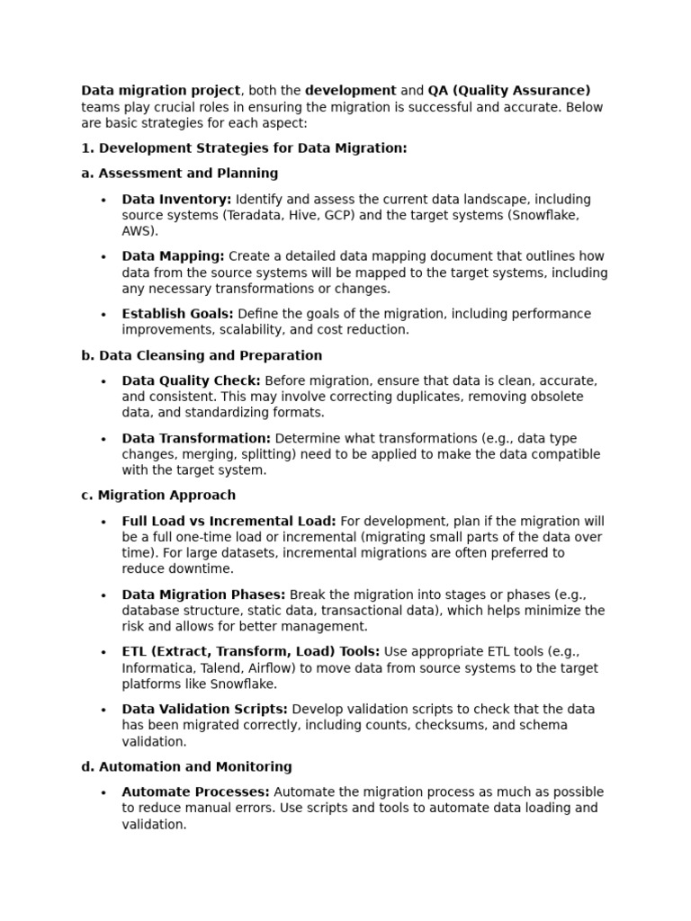 Migration_Strategy | PDF | Software Testing | Data Management