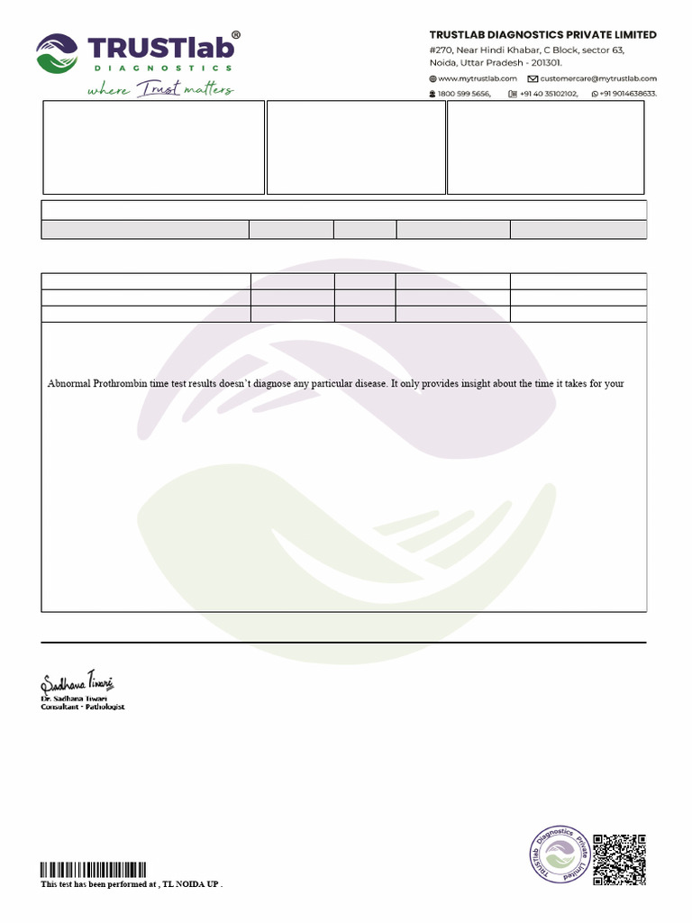 Labreportnew - 2025-03-24T192552.701 | PDF | Coagulation | Blood