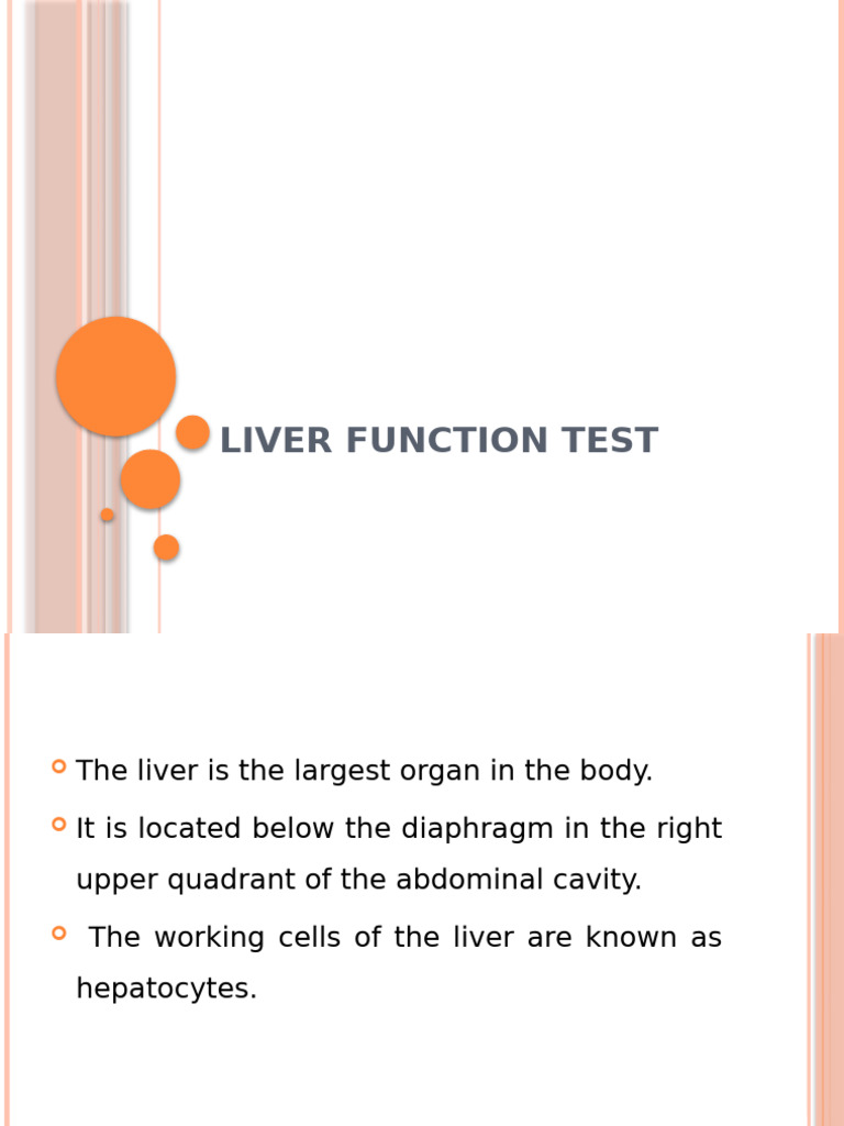 Comprehensive Liver Function Tests Guide | PDF | Liver | Medical ...