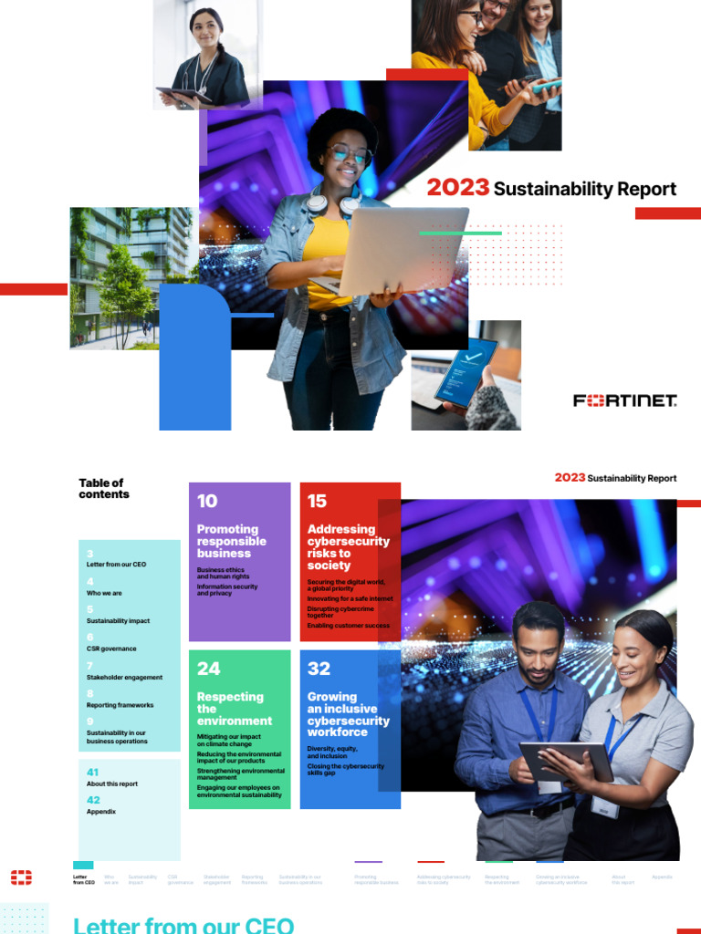 Fortinet Sustainability Report 2023 | PDF | Corporate Social ...