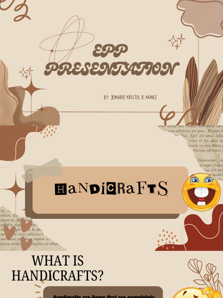 Understanding Handicrafts: Techniques & Examples | PDF