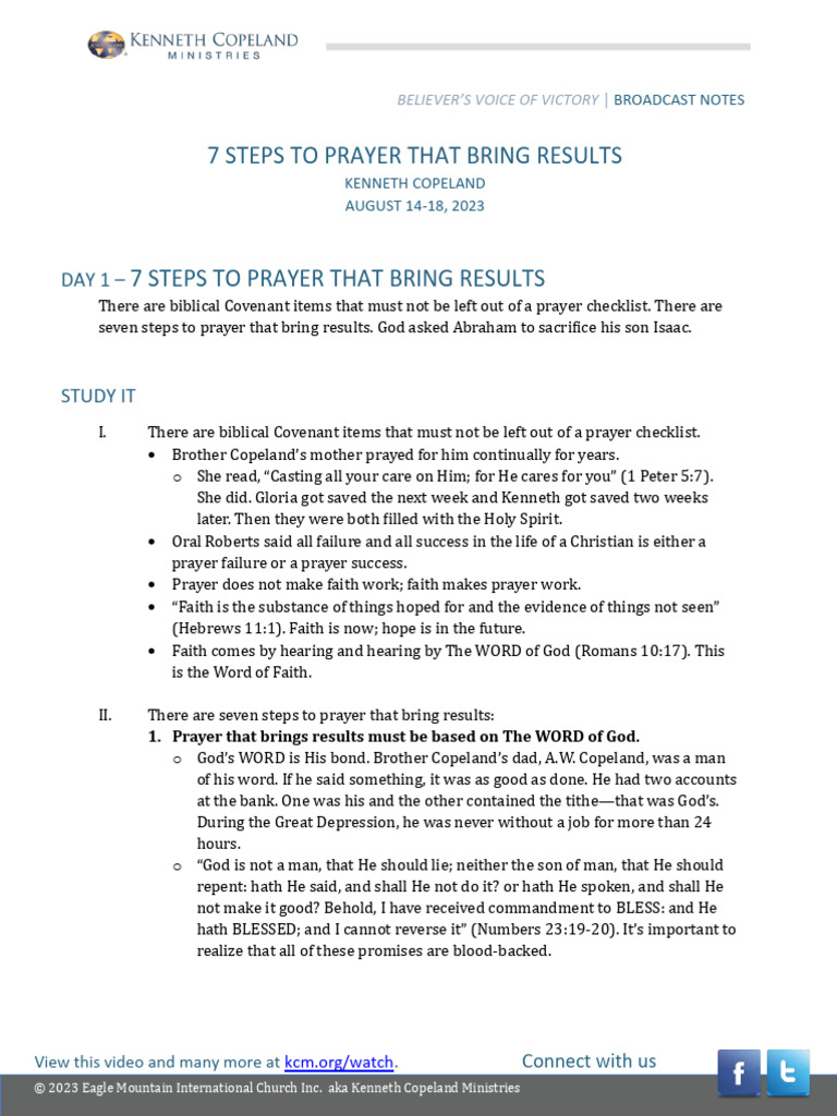 7 Steps to Effective Prayer | PDF | Jesus | Confession (Religion)