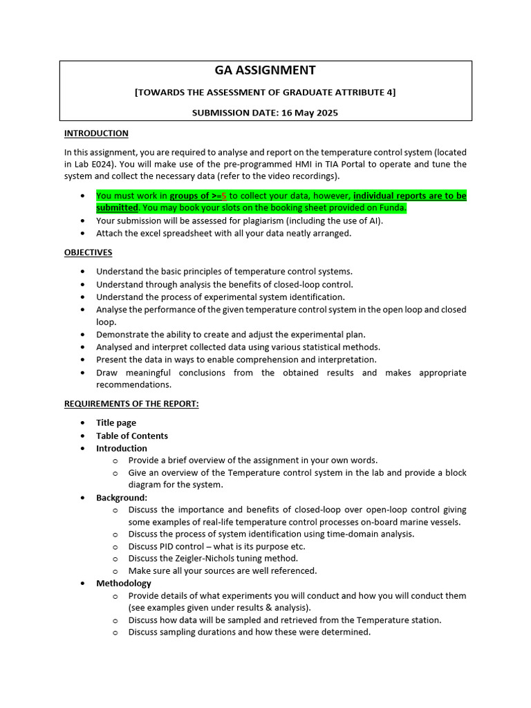 Temperature Control System Analysis | PDF | Statistics | Data Analysis