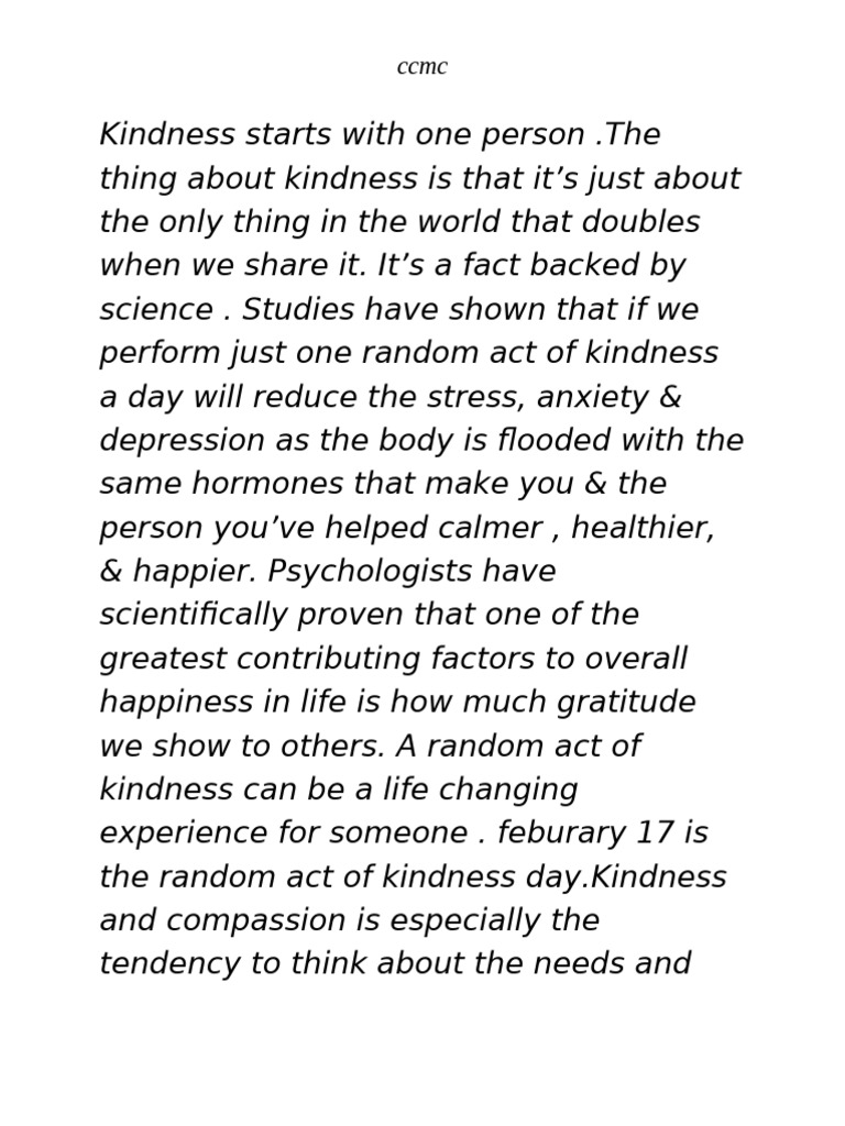 The Power of Kindness: Boost Happiness | PDF