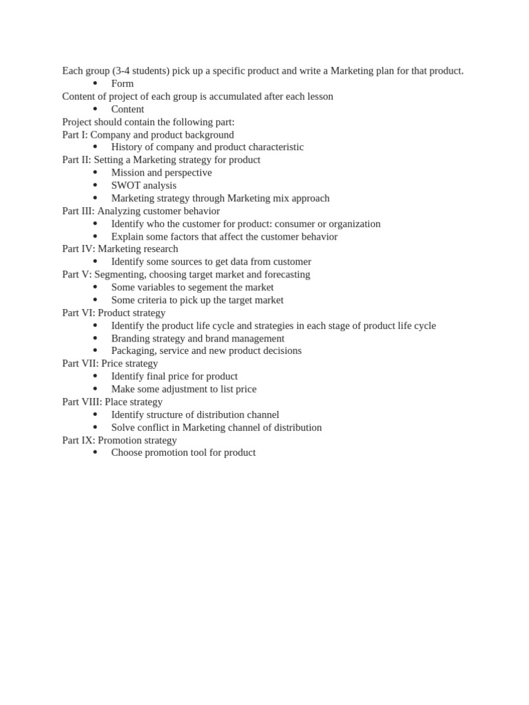 Comprehensive Marketing Plan Template | PDF