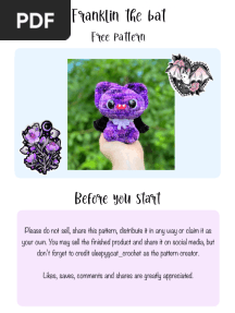 Franklin the Bat - Free Pattern