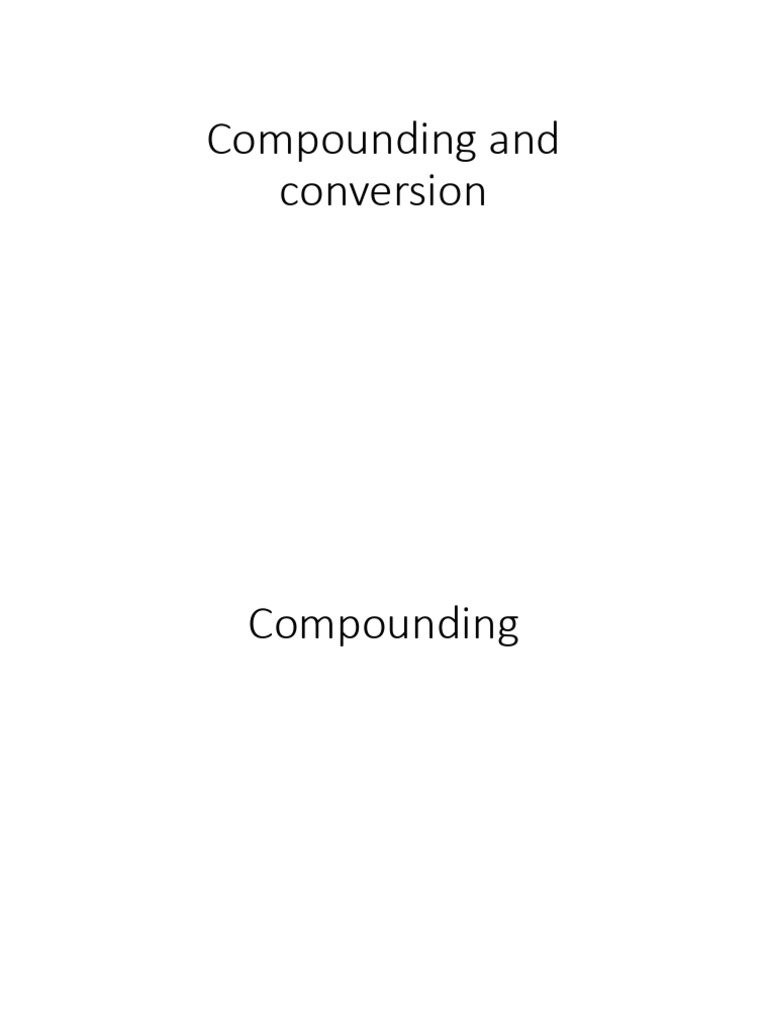 Compounding and Conversion in Linguistics | PDF | Morphology ...