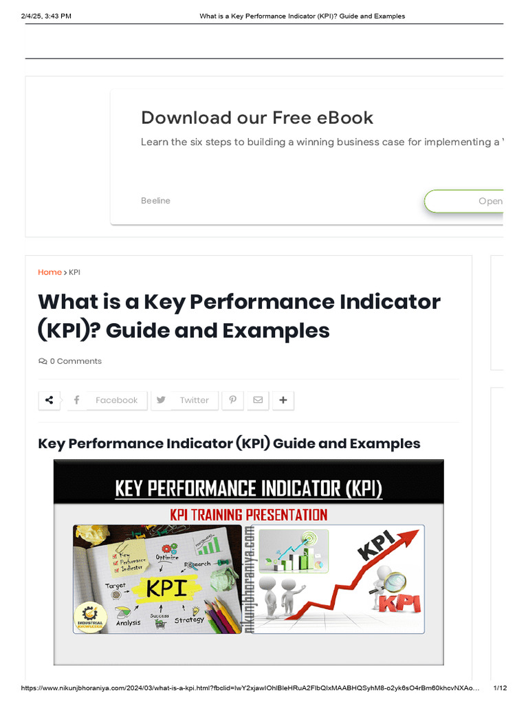 What Is A Key Performance Indicator (KPI) - Guide and Examples | PDF ...