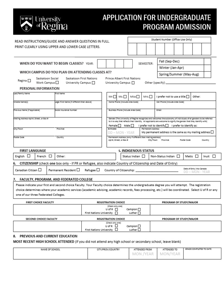2024 Application For Undergraduate Admission 1 | PDF | Justice | Crime ...