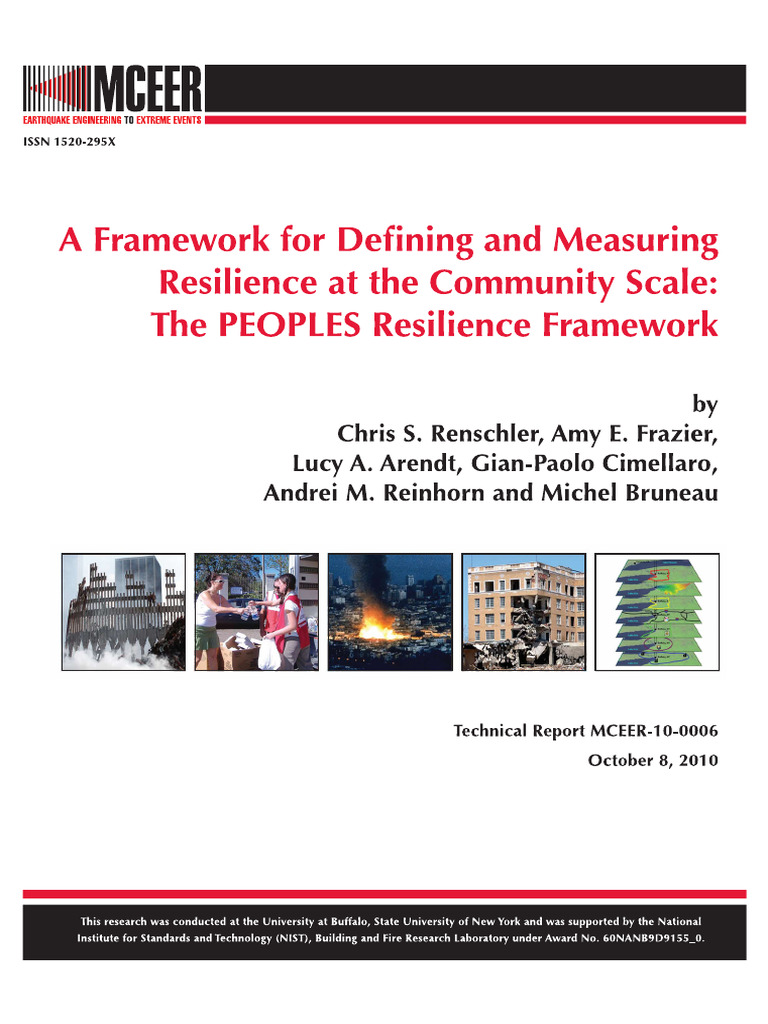 Renschler Et Al A Framework For Defining And Measuring Resilience At