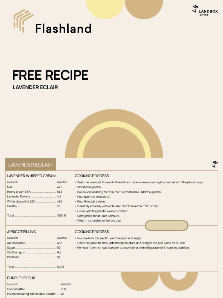 Lavender Éclair Recipe Guide | PDF