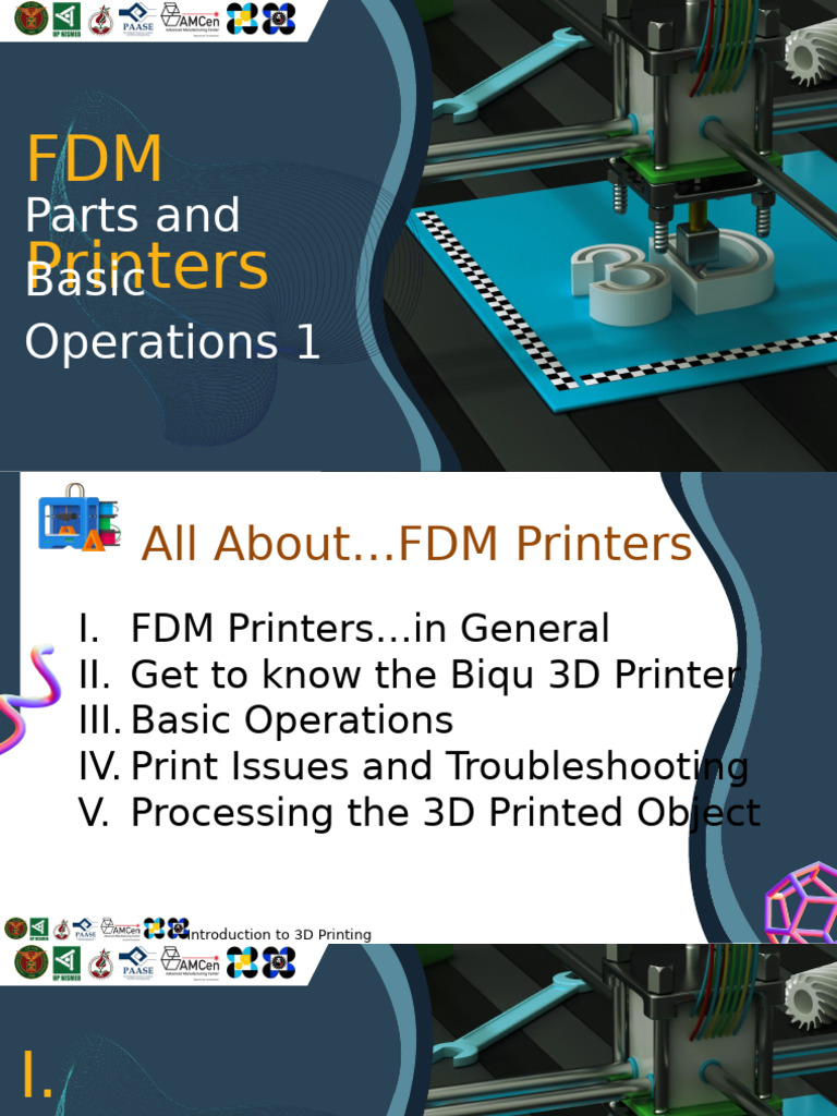 FDM Printer Parts and Operations Guide | PDF | 3 D Printing | Extrusion