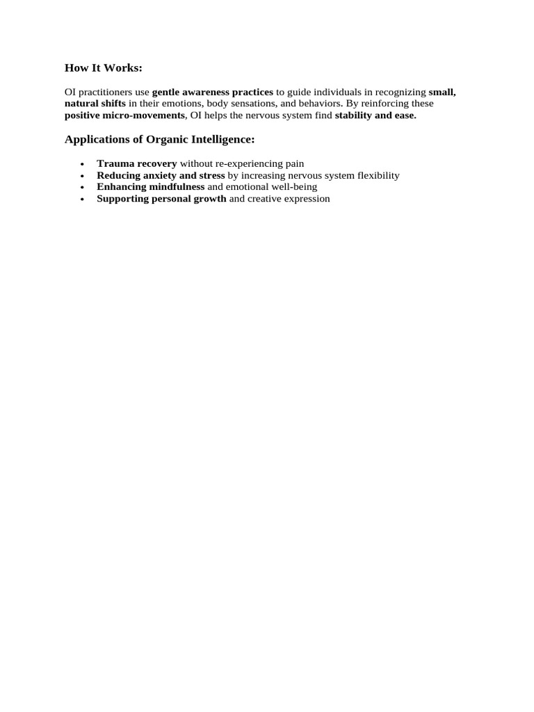 Org Intelligenc Working Principle | PDF