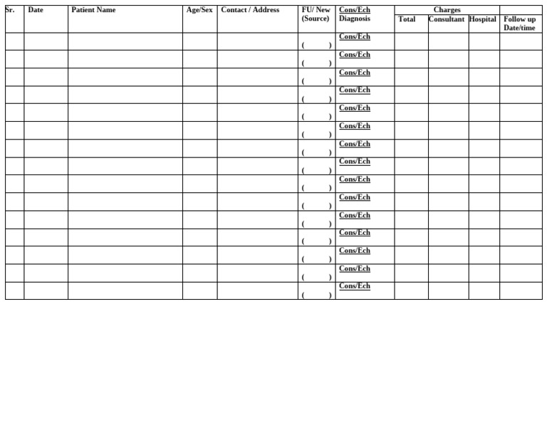 Patient Record Format Template | PDF