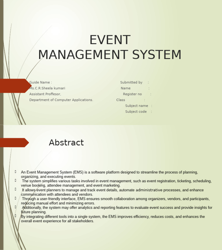 Event Management System | PDF