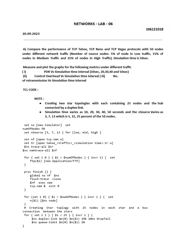 lab_6ns (1) | PDF | Transmission Control Protocol | Telecommunications