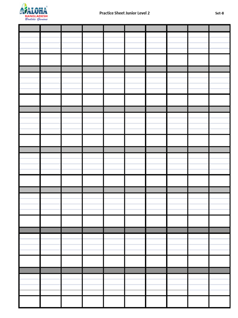 Junior Level-2, Set 8 Question | PDF