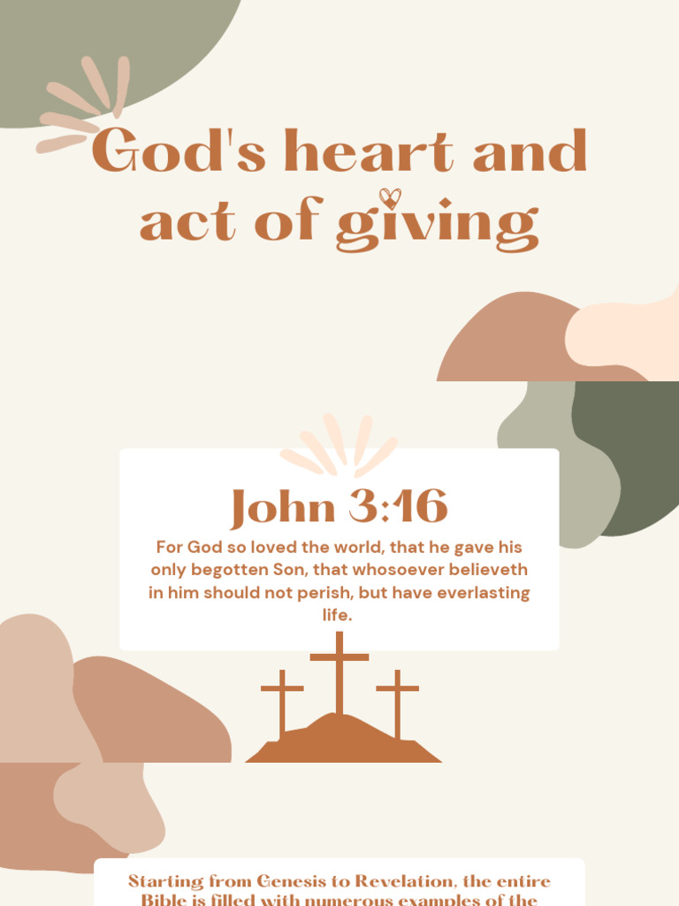 God's Heart and Act of Giving | PDF