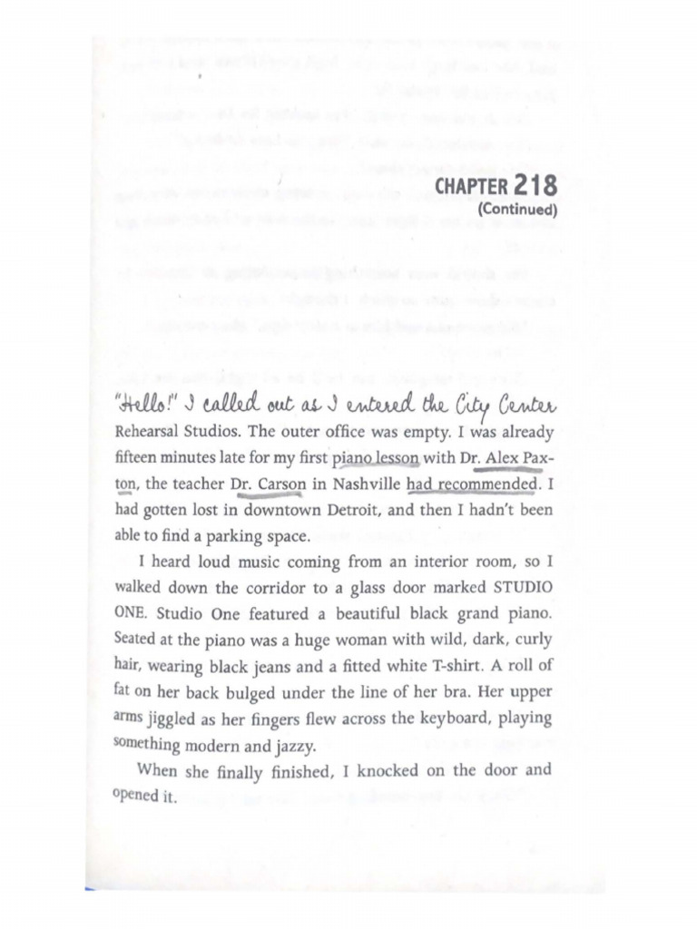 Piano Lessons and New Beginnings | PDF