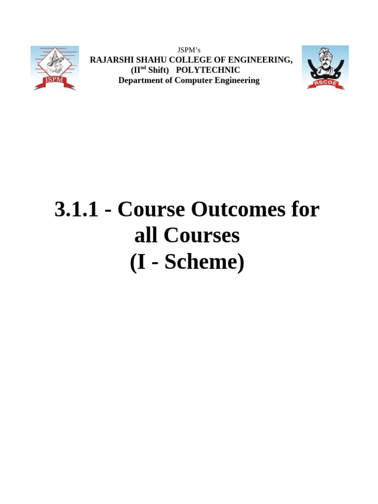 Course Outcomes for Engineering Programs | PDF | Computer Network ...