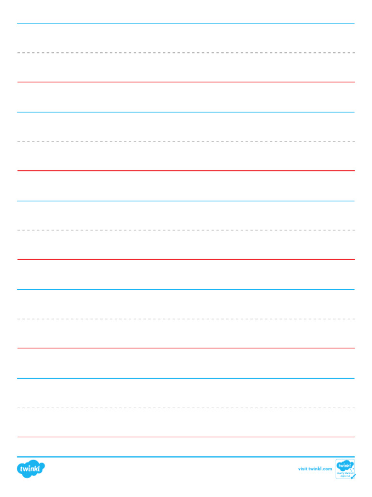 Color Printable Handwriting Lines Template | PDF