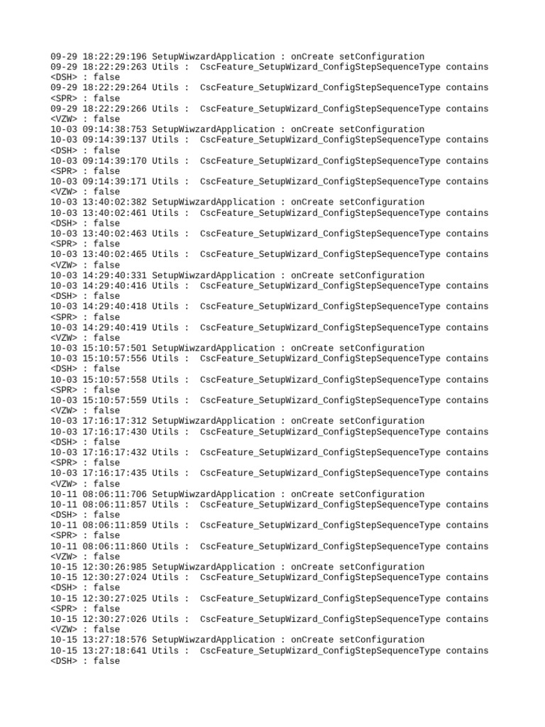 Setup Wizard Configuration Logs | PDF