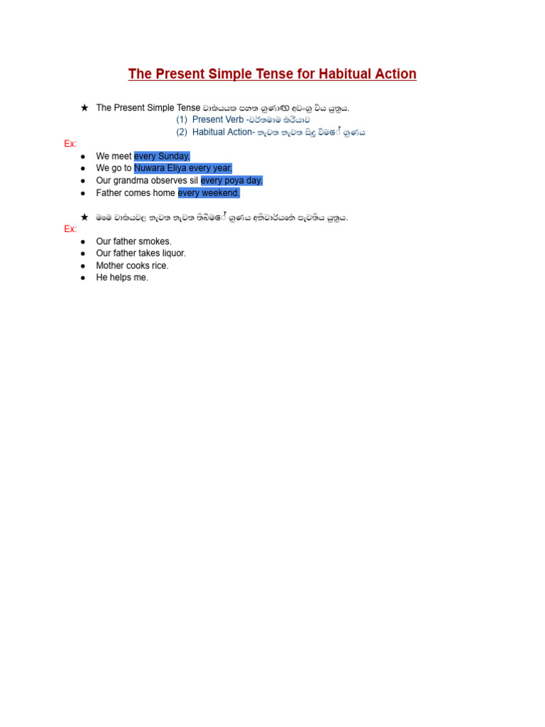 Note On Tenses | PDF