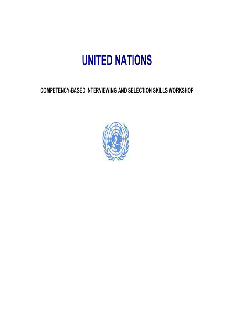UN Competency-Based Interviewing Guide | PDF | Leadership | Performance ...