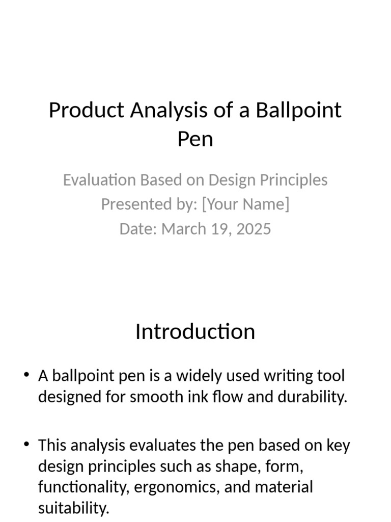 Ballpoint Pen Analysis | PDF