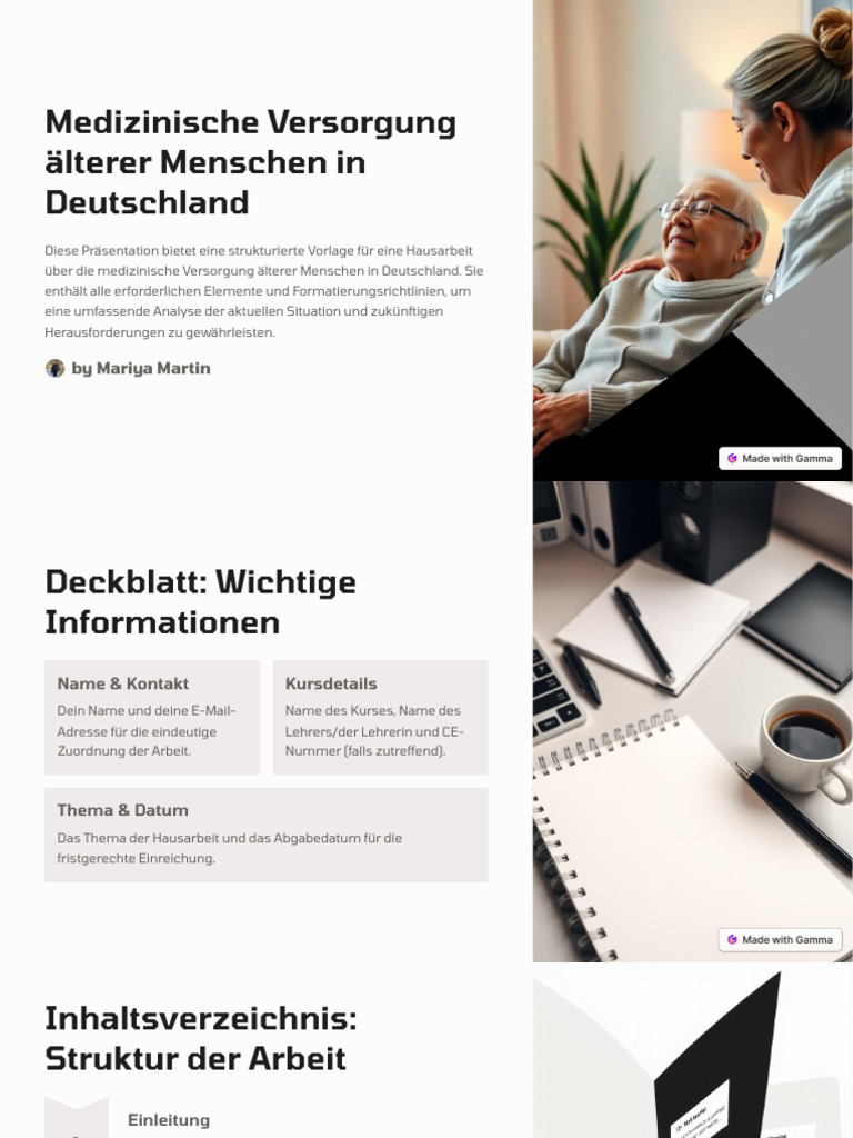 Medizinische Versorgung Alterer Menschen in Deutschland | PDF