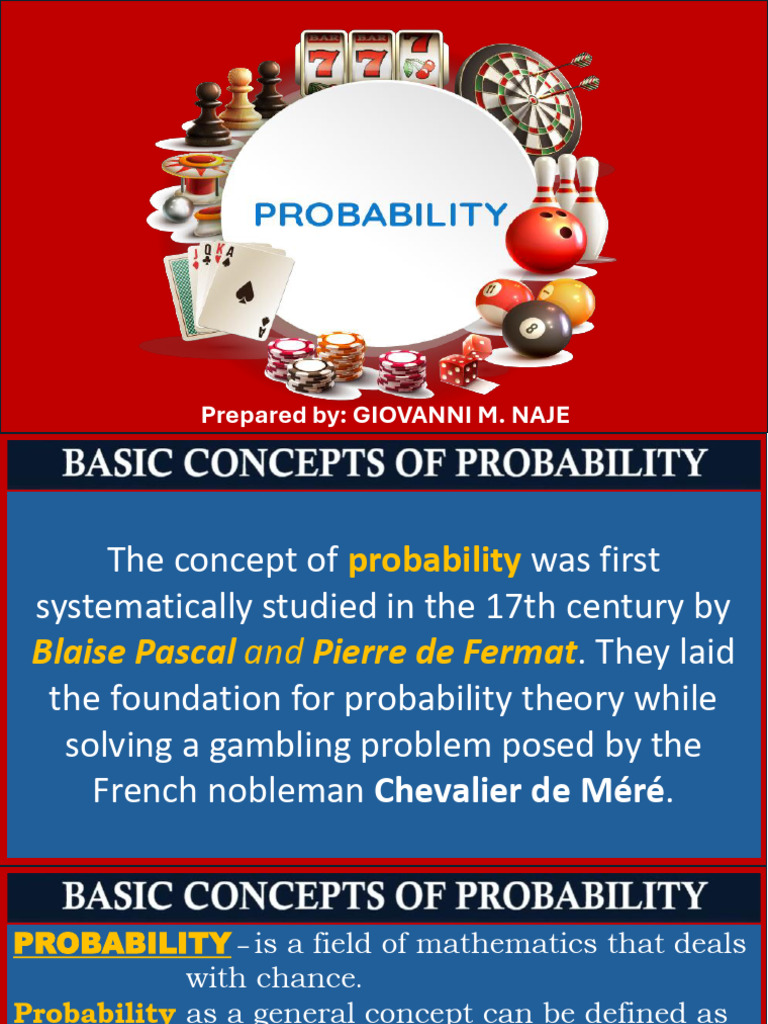 4.0 Module - Probabilty Basic Concept | PDF | Probability | Probability ...