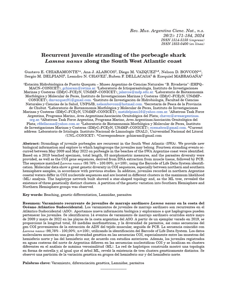 Juvenile Porbeagle Shark Strandings in SWA | PDF | Anatomical Terms Of ...