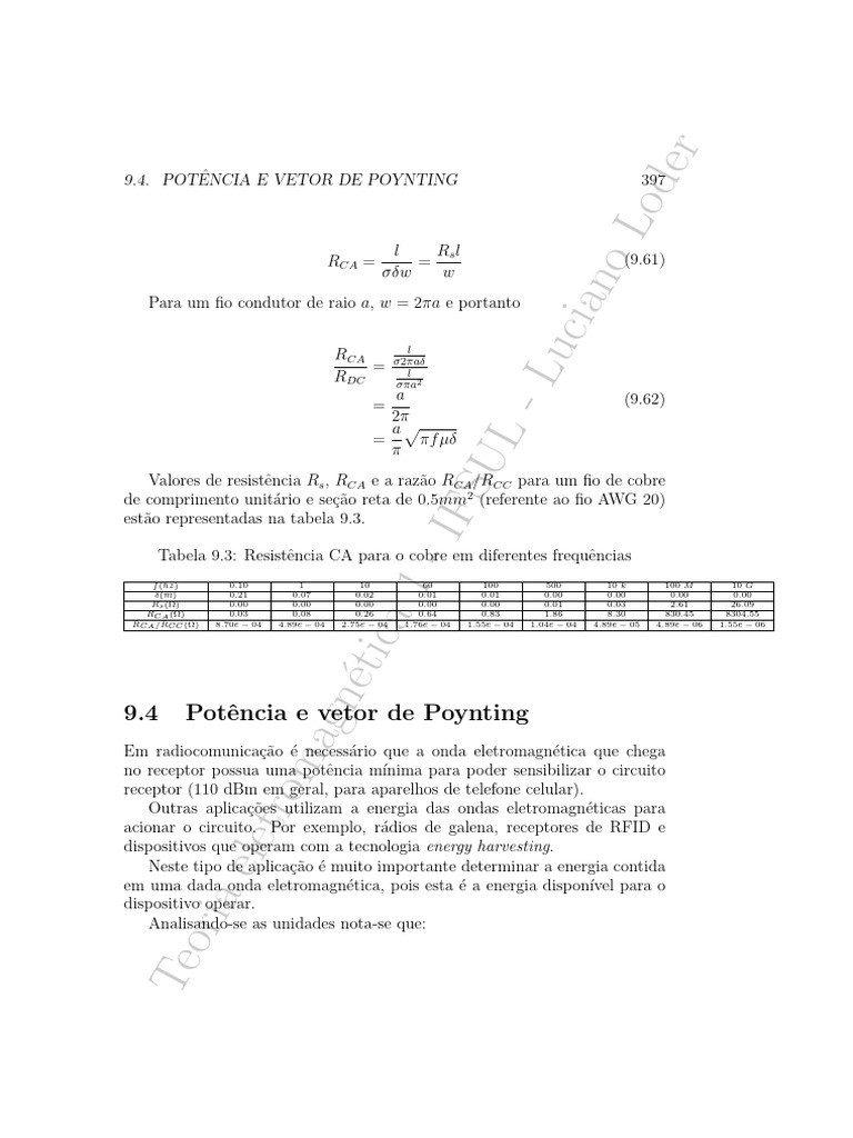 Potencia e Vetor de Poynting | PDF | Ondas | Fenômenos físicos