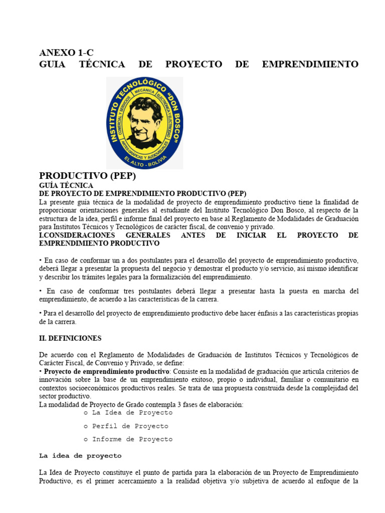 Guía Técnica para Proyectos de Emprendimiento | PDF | Marketing ...