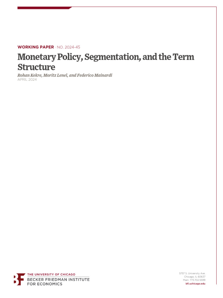 Monetary Policy and Term Structure Analysis | PDF | Yield Curve | Arbitrage
