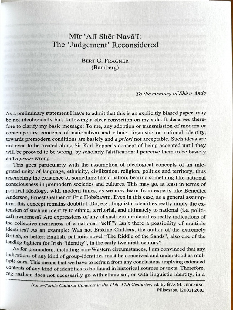 Fragner, The Judgment Reconsidered | PDF