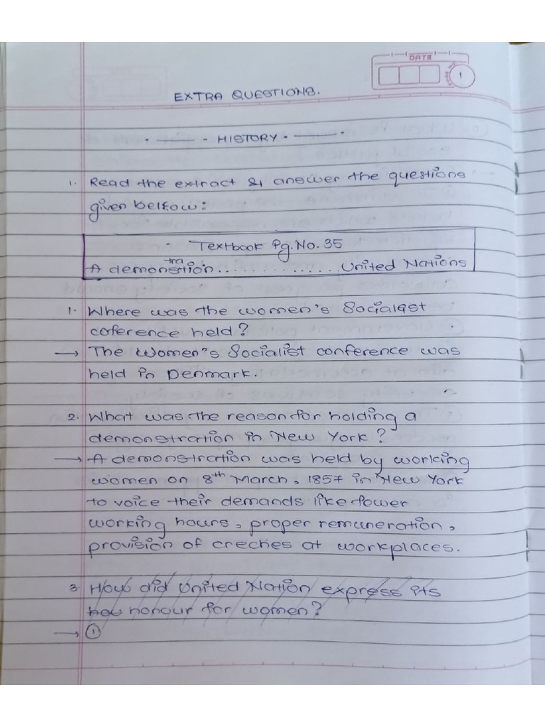 SS Extra Questions & Answers | PDF