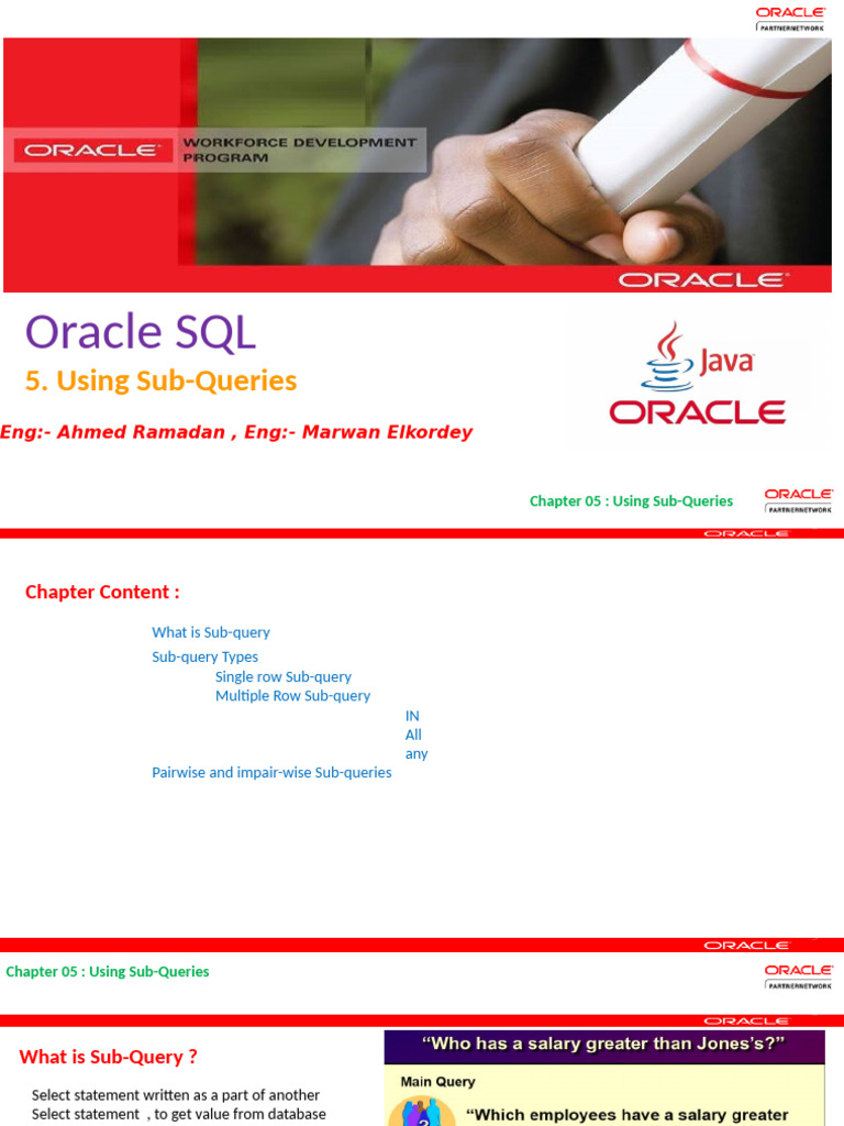 Oracle SQL Sub-Queries Explained | PDF | Information Technology ...
