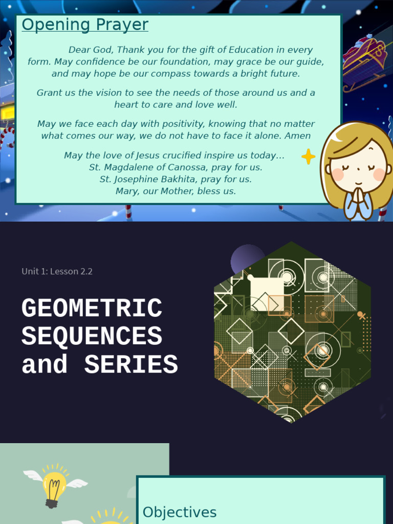 Geometric Sequences and Series Lesson | PDF | Arithmetic | Elementary ...