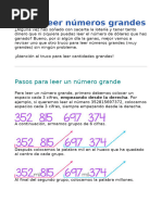 Cómo leer números grandes fácilmente | PDF