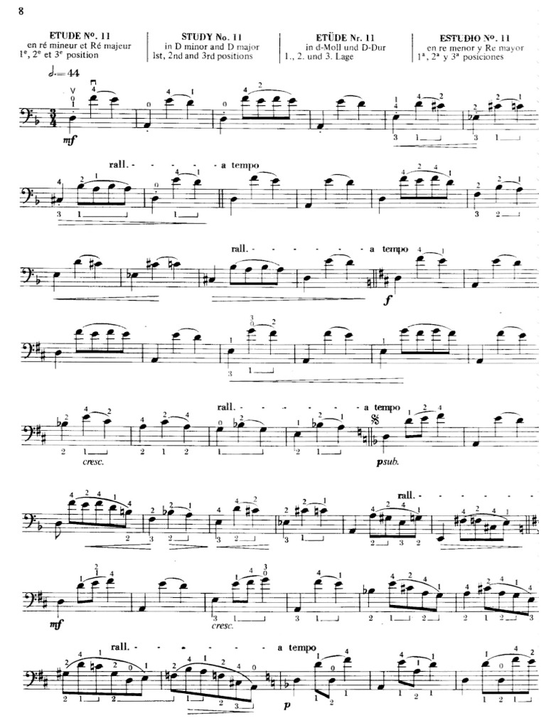 Rabbath Etude 11 | PDF