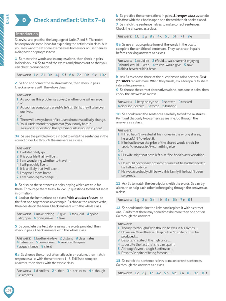 Unit 8 Review and Activities Guide | PDF | Linguistics | Grammar