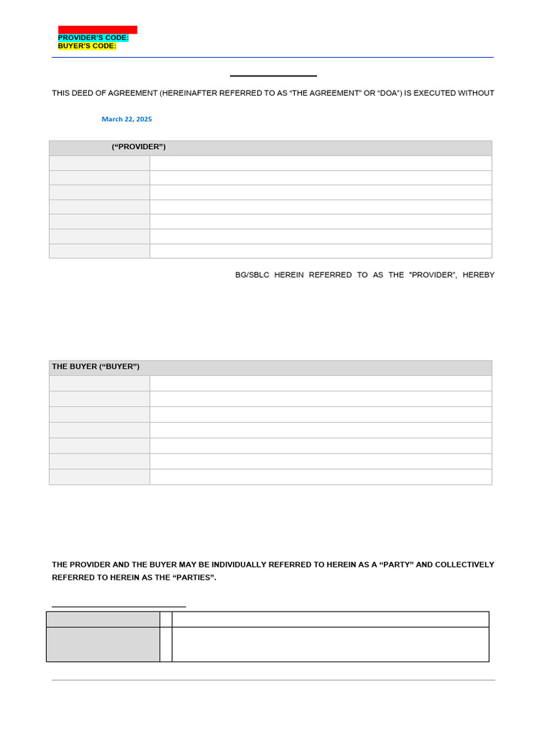 Bank Instrument Purchase Agreement | PDF | Letter Of Credit | Banks