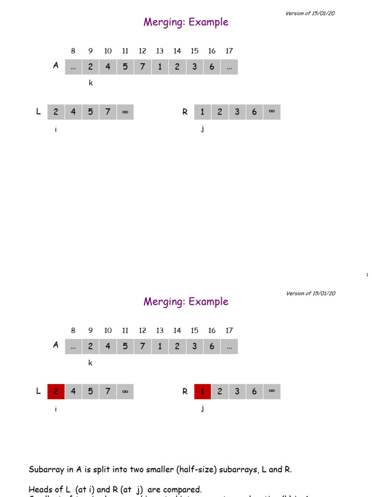03b Example Merge | PDF | Algorithms | Algorithms And Data Structures