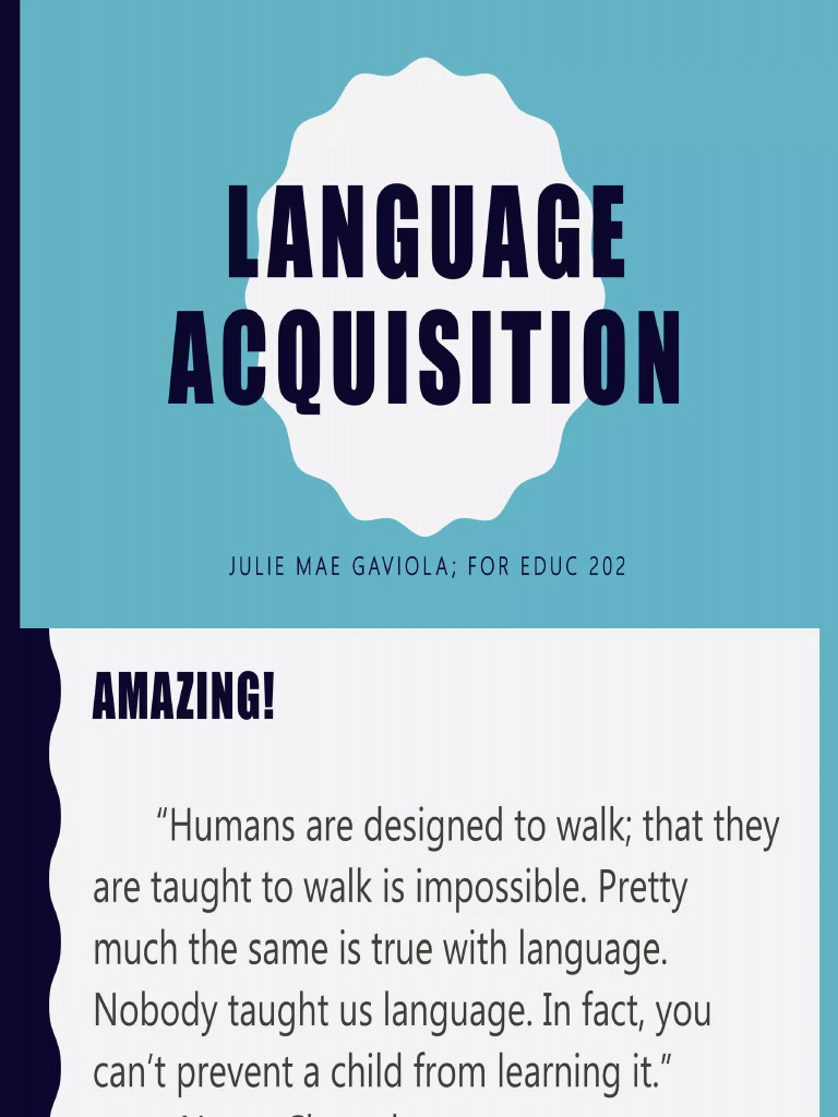 Lesson 2 Language Acquisition | PDF
