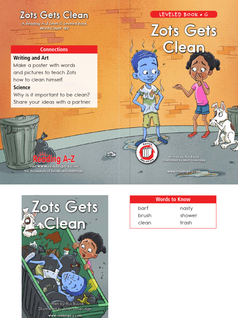 Zots Gets Clean: A Level G Book | PDF