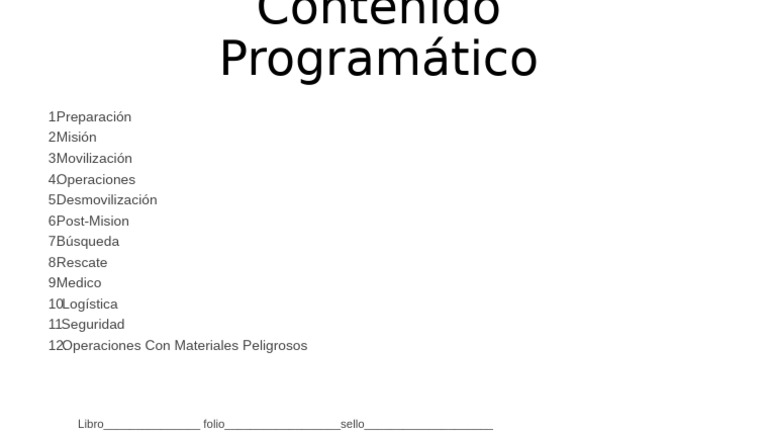 Contenido Programático | PDF
