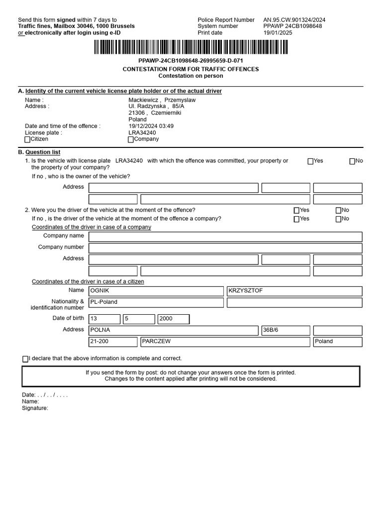 Ppawp 24CB1098648 26995659 D 071 | PDF | Access Control | Road Transport