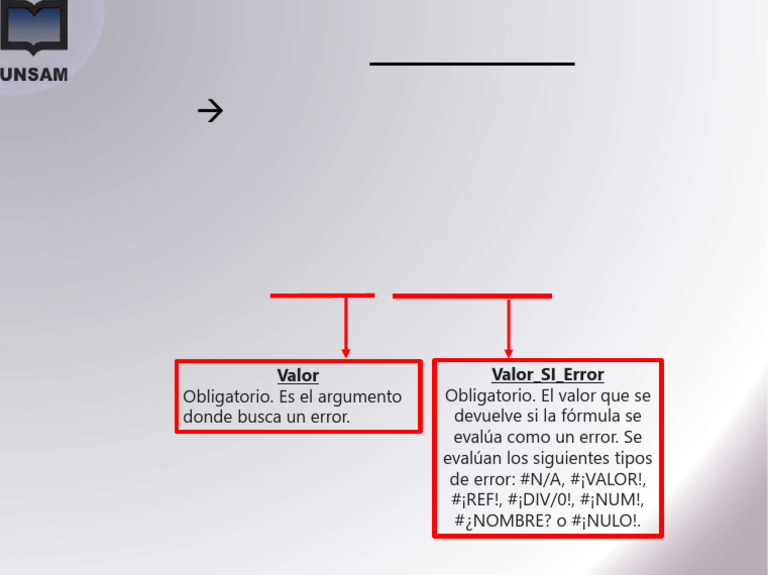 Uso de la función SI.ERROR en Excel | PDF