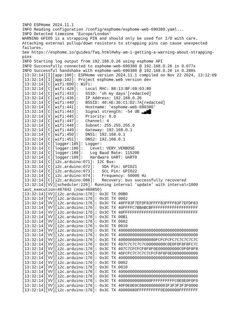 Logs Esphome-Web-690380 Logs | PDF | Wi Fi | Computer Engineering